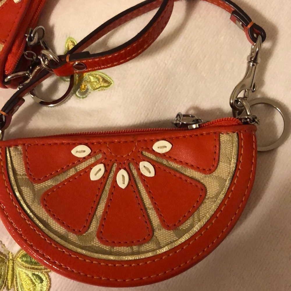 Coach orange slice coin purse - Picture 2 of 5